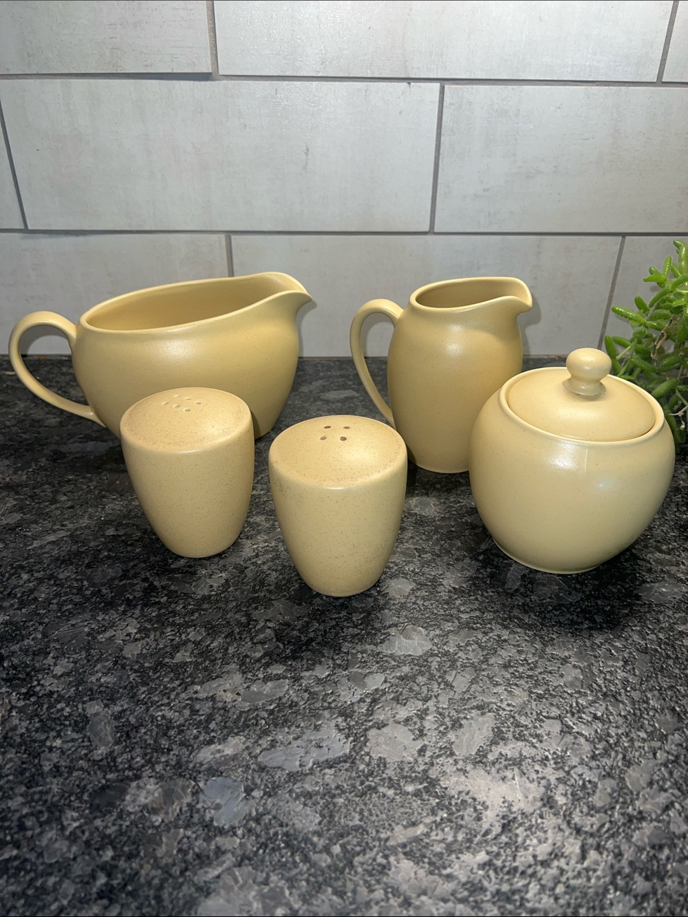 Noritake  Colorwave Creamer, Sugar Pot, Gravy Boat & Salt & Pepper Set Like new